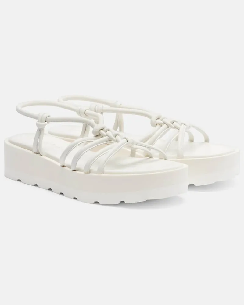 Gianvito Rossi Plateausandalen Hebe aus Leder Weiß