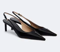 Slingback-Pumps aus Satin