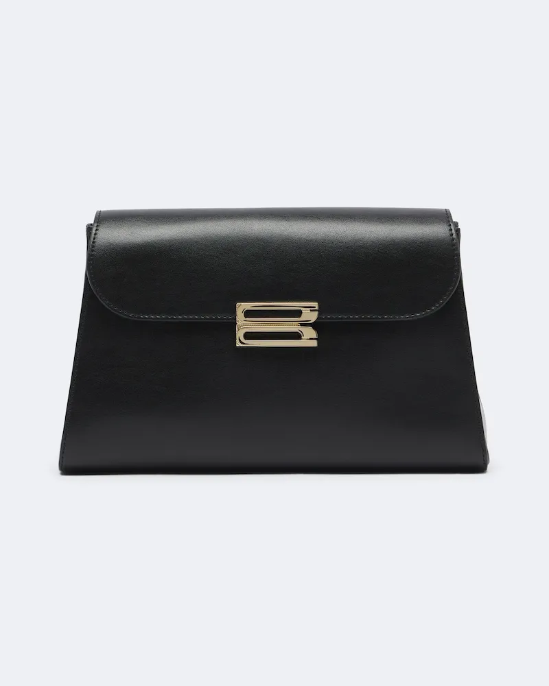 Victoria Beckham Schultertasche Dorian Trapeze aus Leder Schwarz
