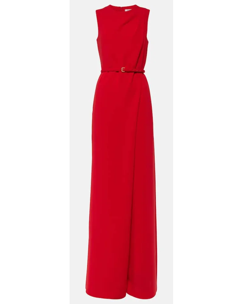 Max Mara Jumpsuit aus Cady Rot