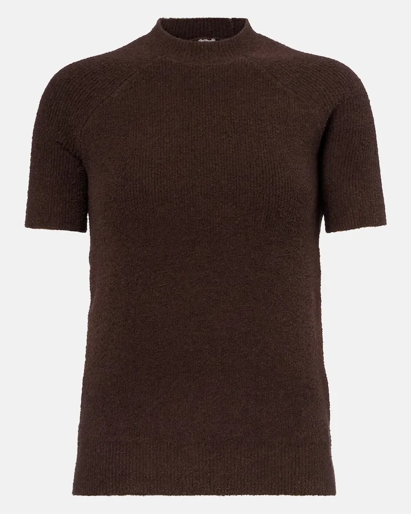 Totême Top aus Frottee Braun