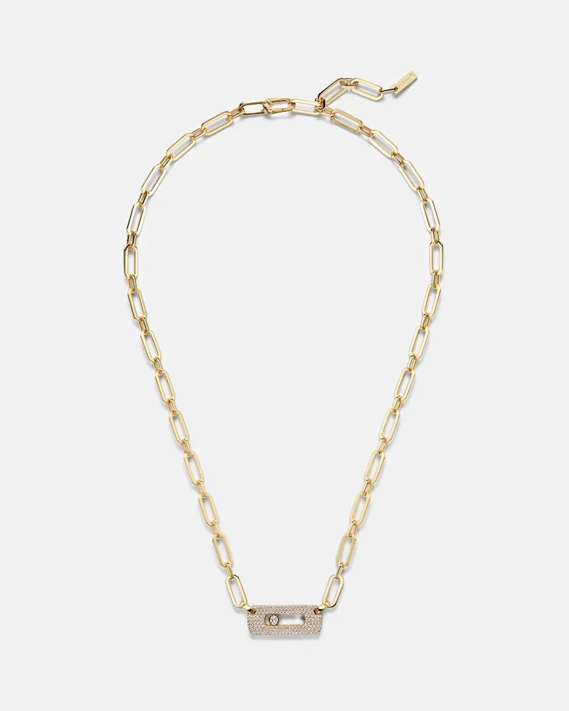 Messika Halskette Move Link aus 18kt Gelbgold mit Diamanten Gold