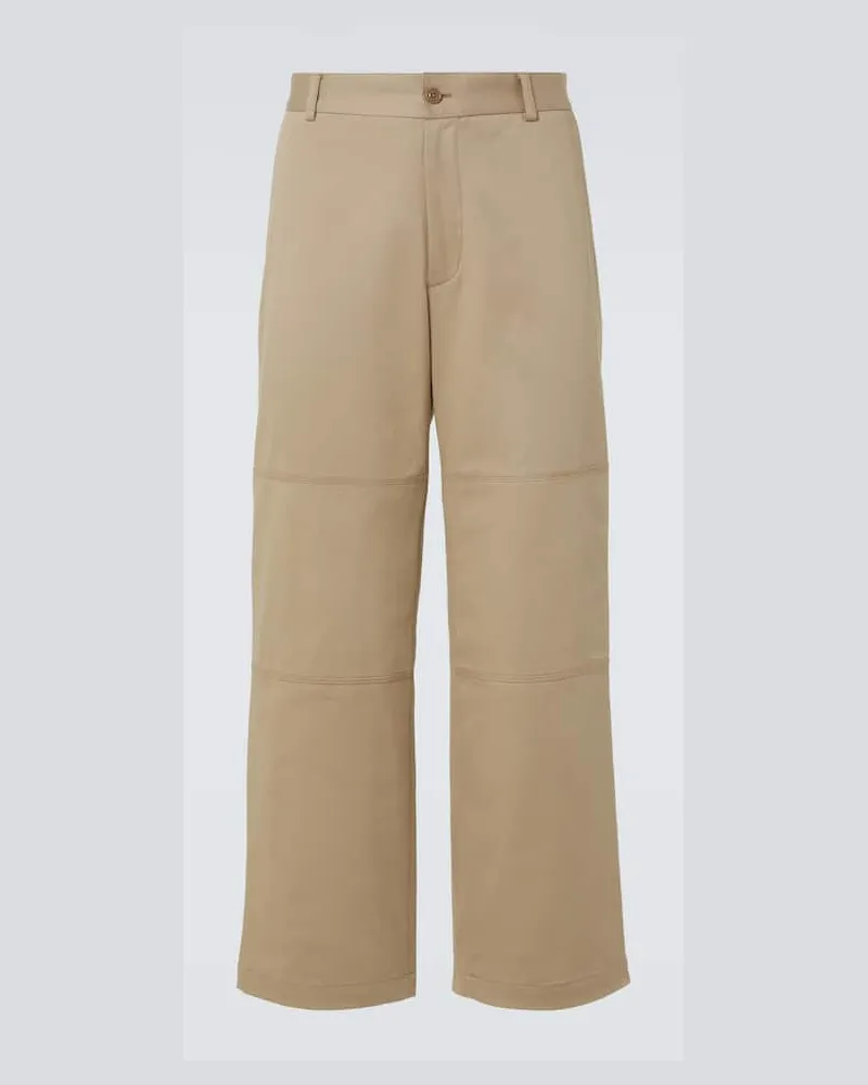 Moncler Hose aus Baumwoll-Gabardine Beige
