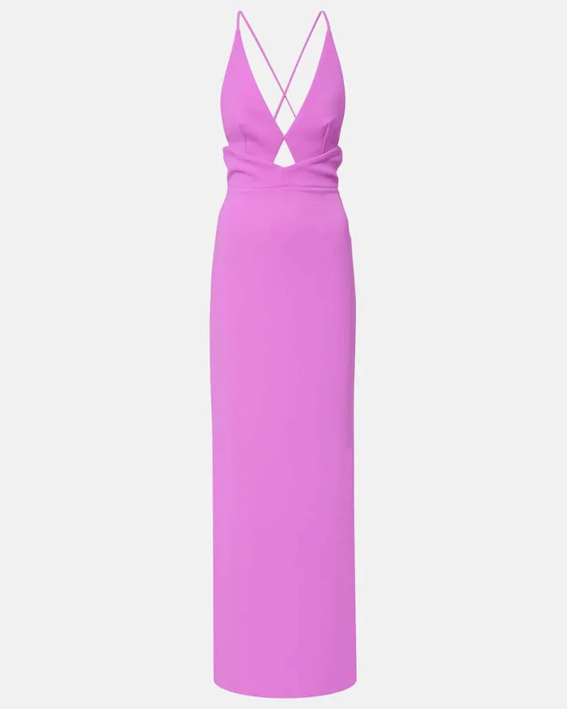 Solace London Maxikleid Milly aus Crêpe Pink