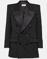 Saint Laurent Smokingjacke aus Wolle Schwarz