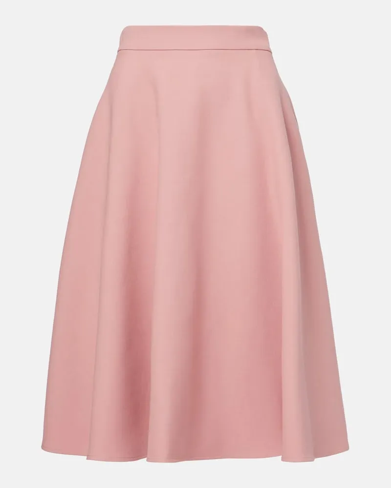 Dolce & Gabbana Midirock aus Schurwolle Rosa