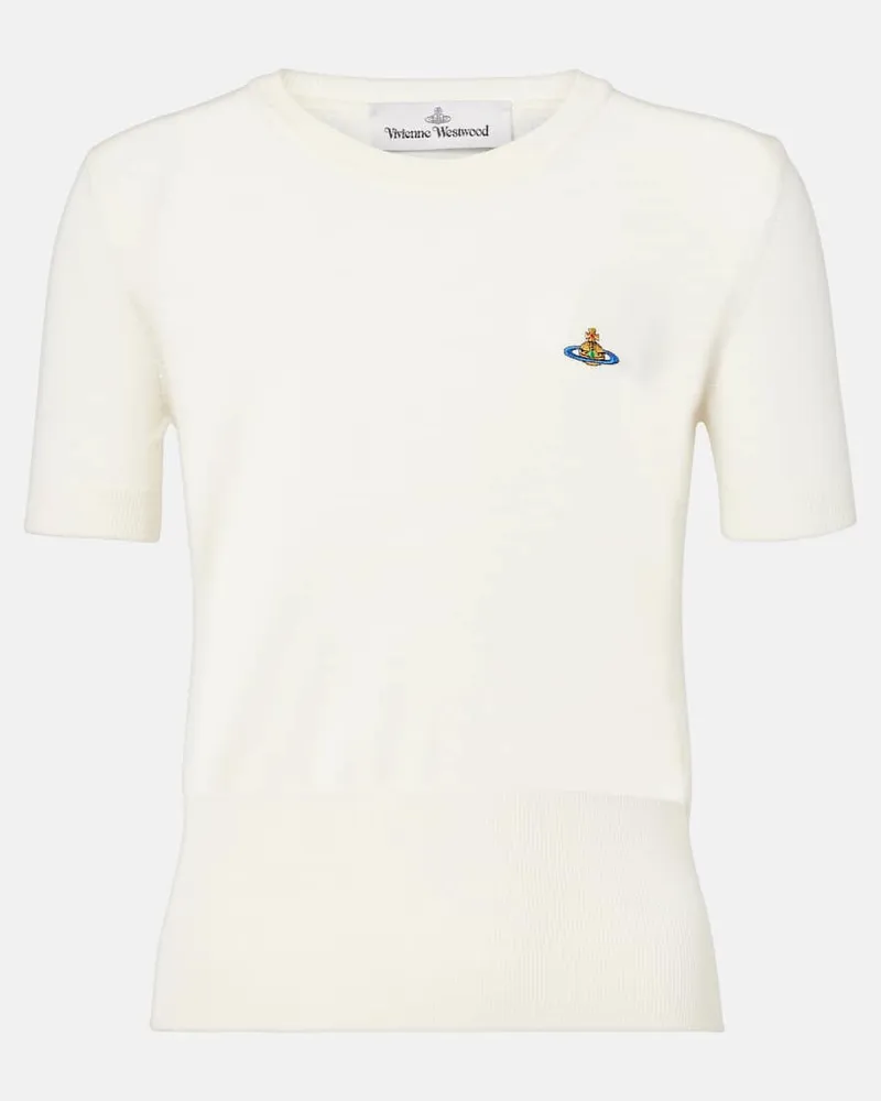 Vivienne Westwood T-Shirt Bea aus Wolle und Seide Weiß