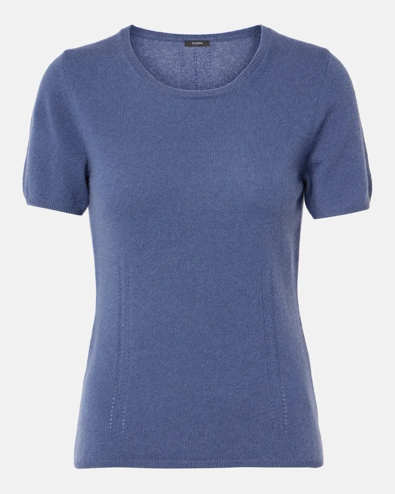 Joseph T-Shirt aus Kaschmir Blau
