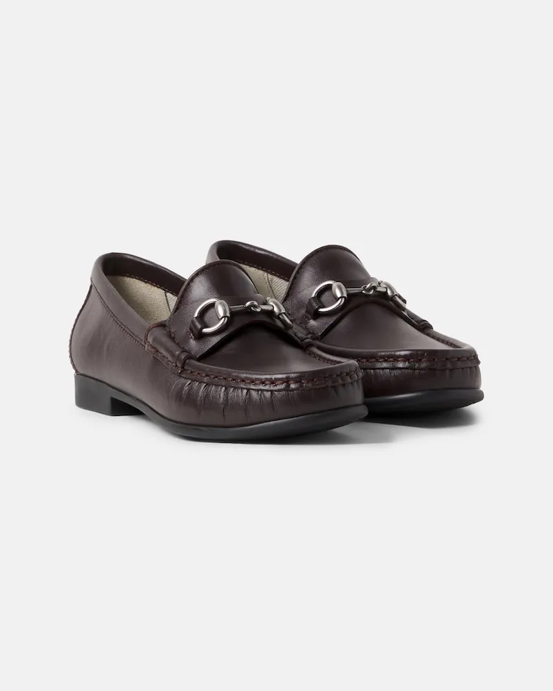 Gucci Loafers Horsebit aus Leder Braun