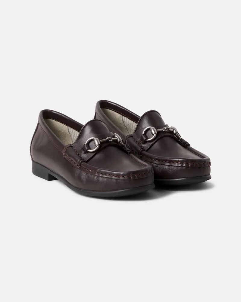 Gucci Loafers Horsebit aus Leder Braun
