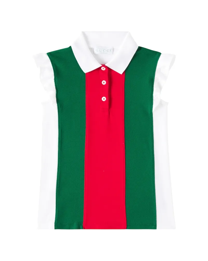 Gucci Polohemd aus einem Baumwollgemisch Weiß