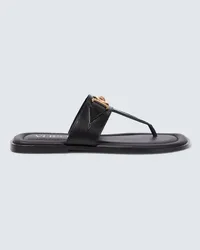 Versace Sandalen Medusa aus Leder Schwarz