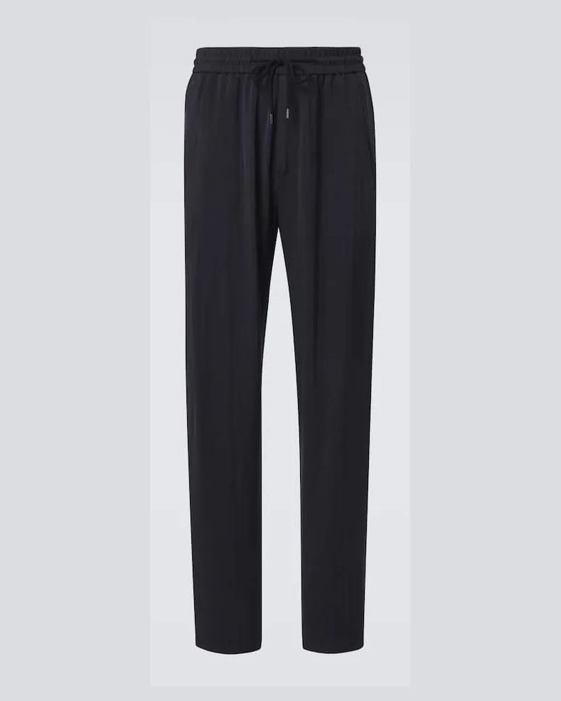 Giorgio Armani Hose aus Jacquard Blau