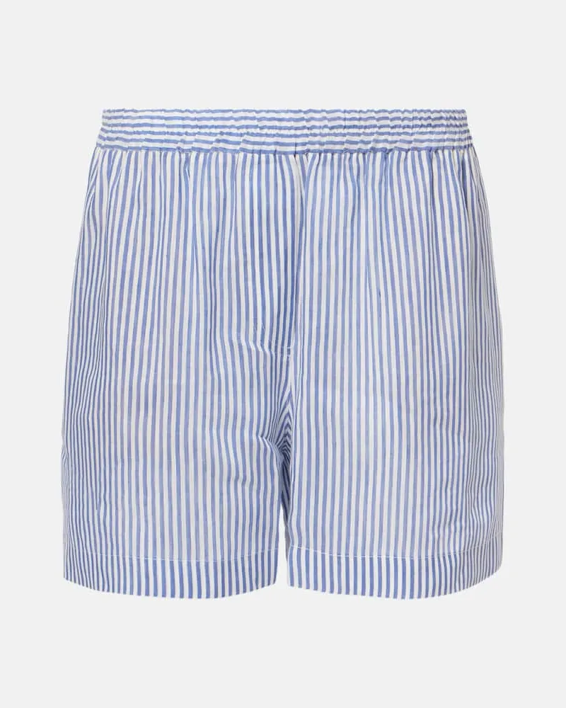 Brunello Cucinelli Shorts aus Leinen und Seide Weiß