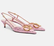 Slingback-Pumps VLogo Signature 80 aus Jacquard