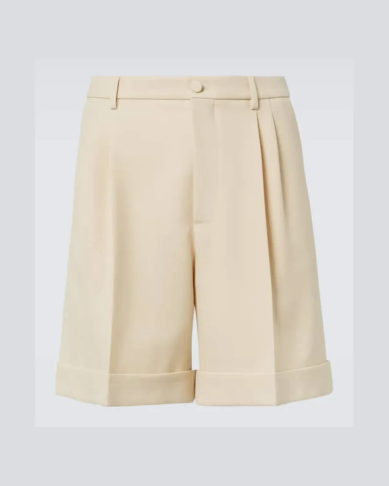 Valentino Garavani Bermuda-Shorts aus Woll-Gabardine Beige