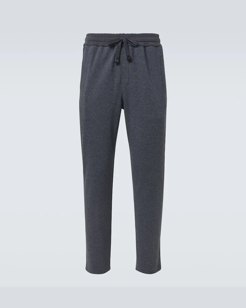 Brioni Jogginghose aus einem Baumwollgemisch Grau