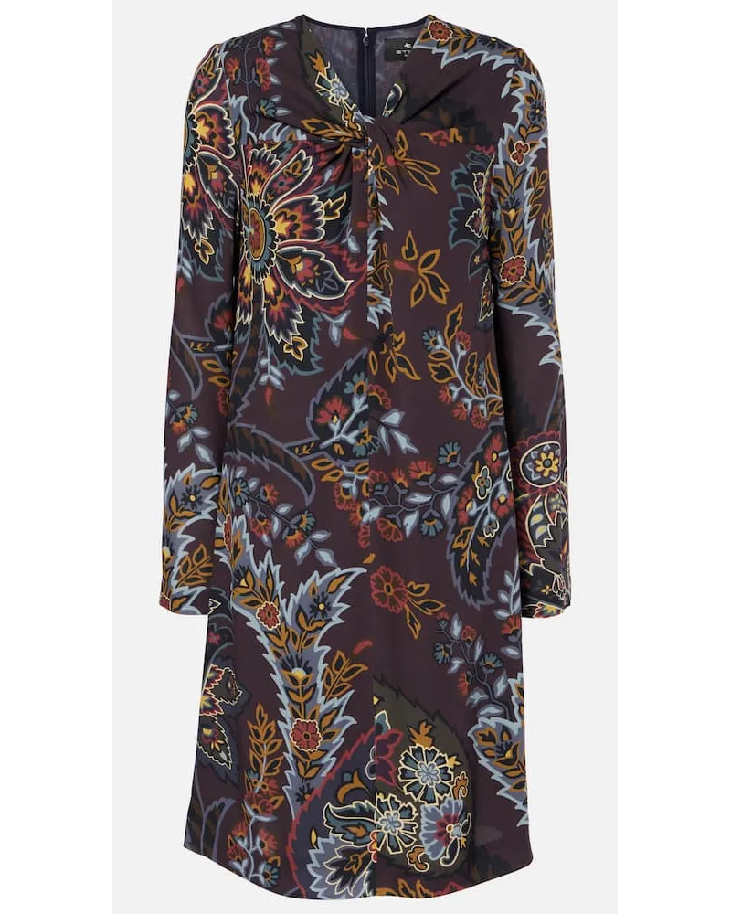 Etro Bedrucktes Minikleid Schwarz