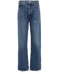 AGOLDE High-Rise Straight Jeans 90’s Pinch Blau