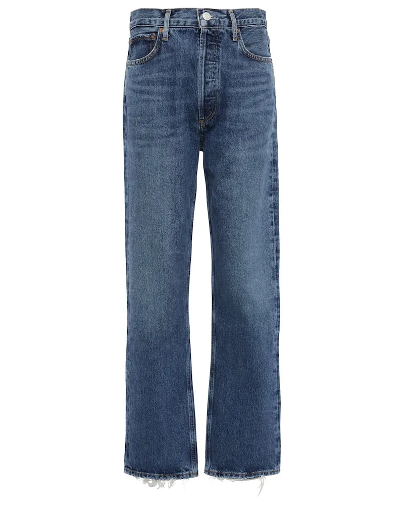 AGOLDE High-Rise Straight Jeans 90’s Pinch Blau