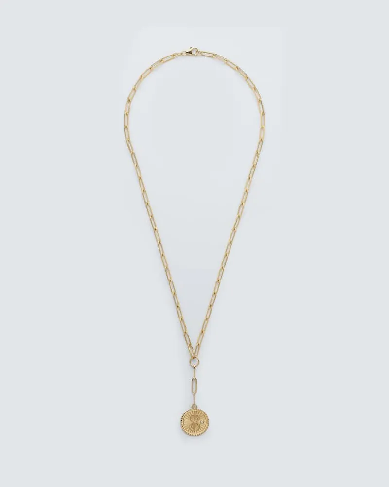 FOUNDRAE Halskette Karma aus 18kt Gelbgold mit Diamant Gold