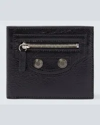 Balenciaga Portemonnaie Le Cagole aus Leder Schwarz