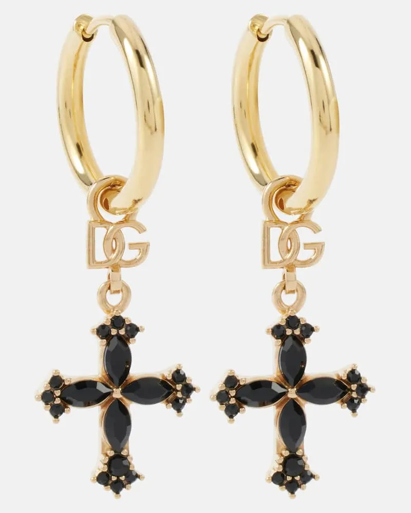 Dolce & Gabbana Ohrringe DG mit Kristallen Gold