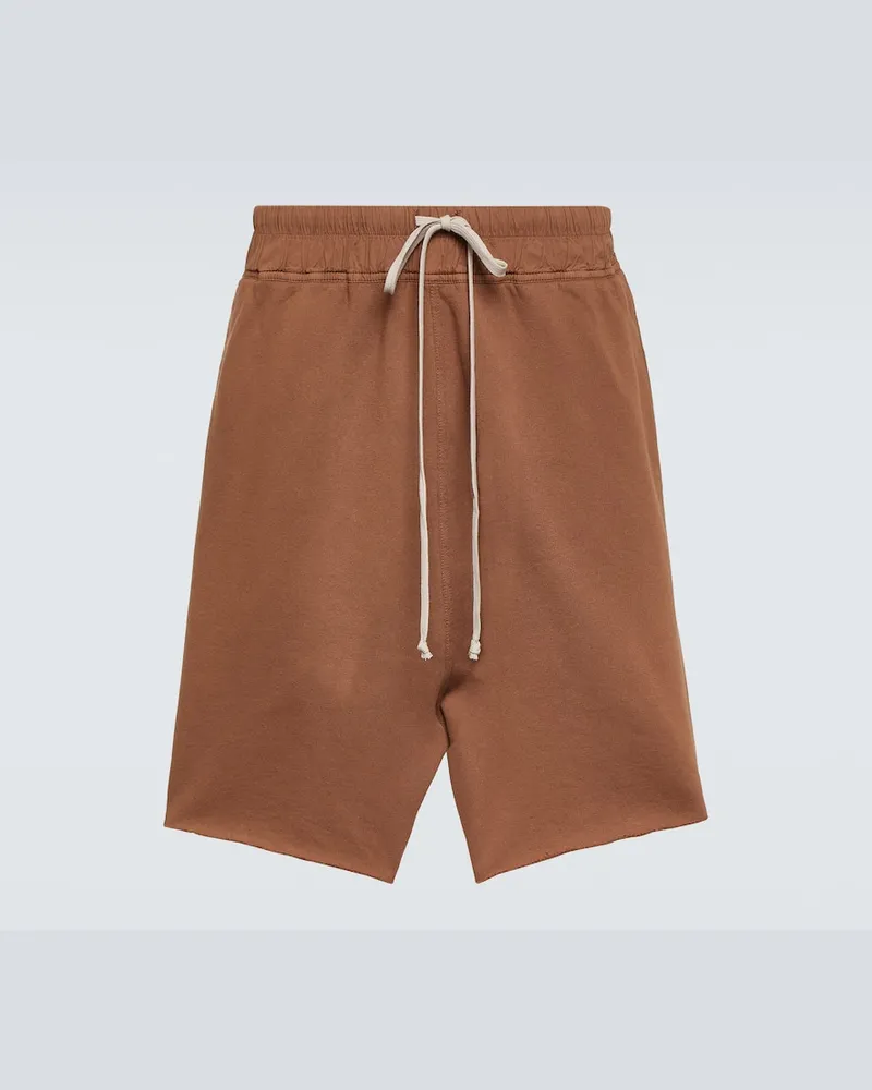 Rick Owens Shorts aus Baumwoll-Jersey Braun