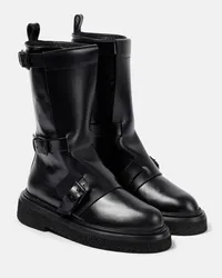 Max Mara Stiefel aus Leder Schwarz