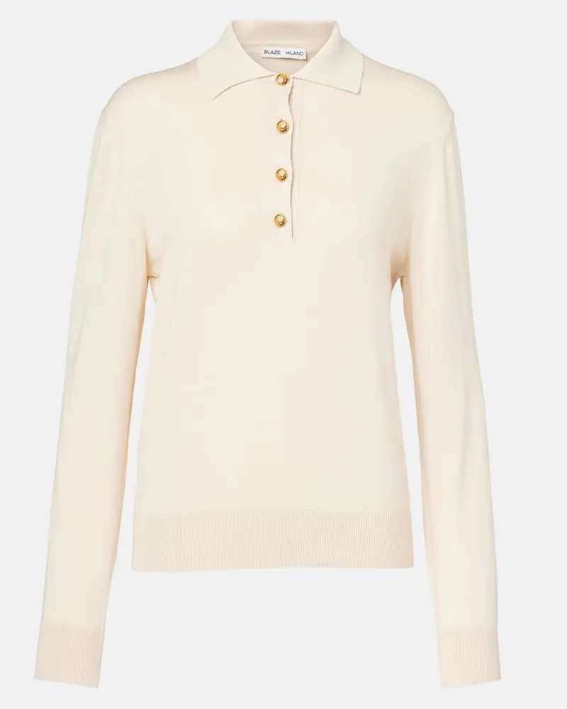 Blazé Milano Blazé Milano Polopullover aus Seide und Baumwolle Gelb