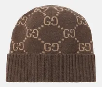 Mütze GG aus Kaschmir-Jacquard