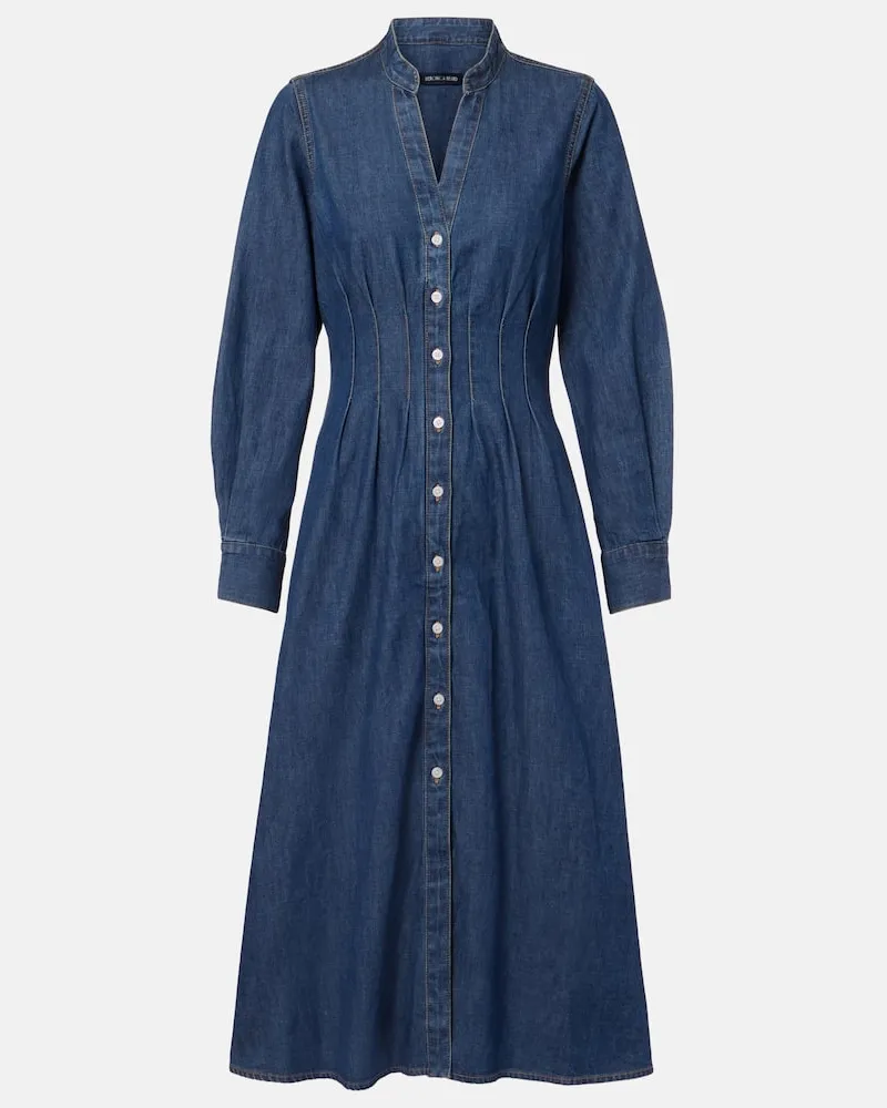 Veronica Beard Hemdblusenkleid Arcadia aus Denim Blau