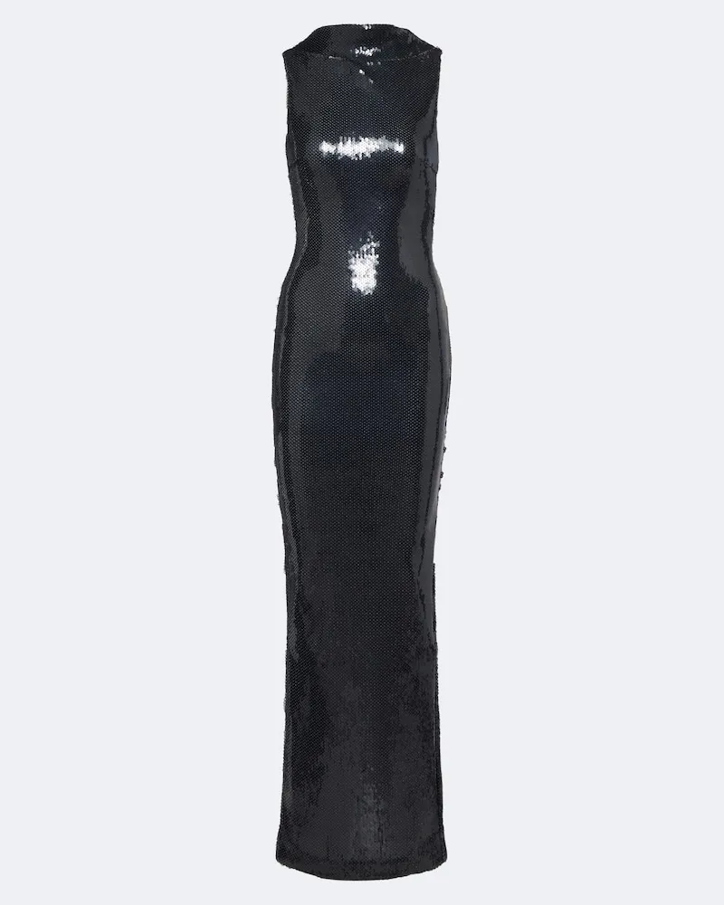 Retrofête Retrofête Robe Liela mit Pailletten Blau