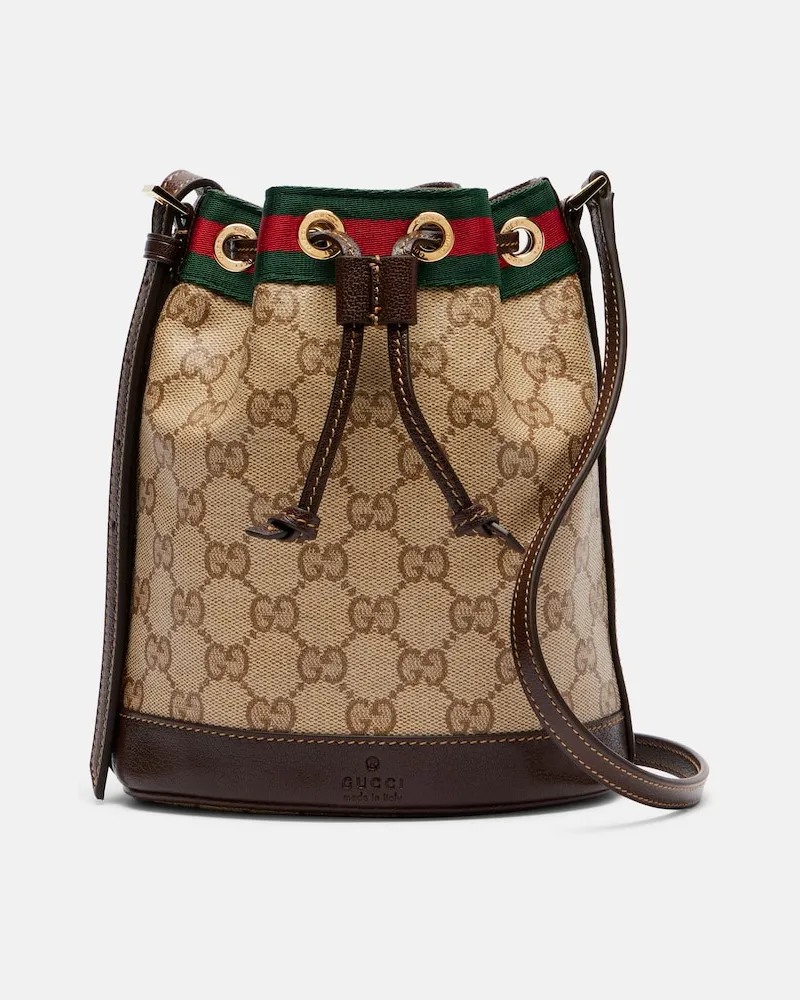 Gucci Bucket Bag Mini GG aus Canvas Braun
