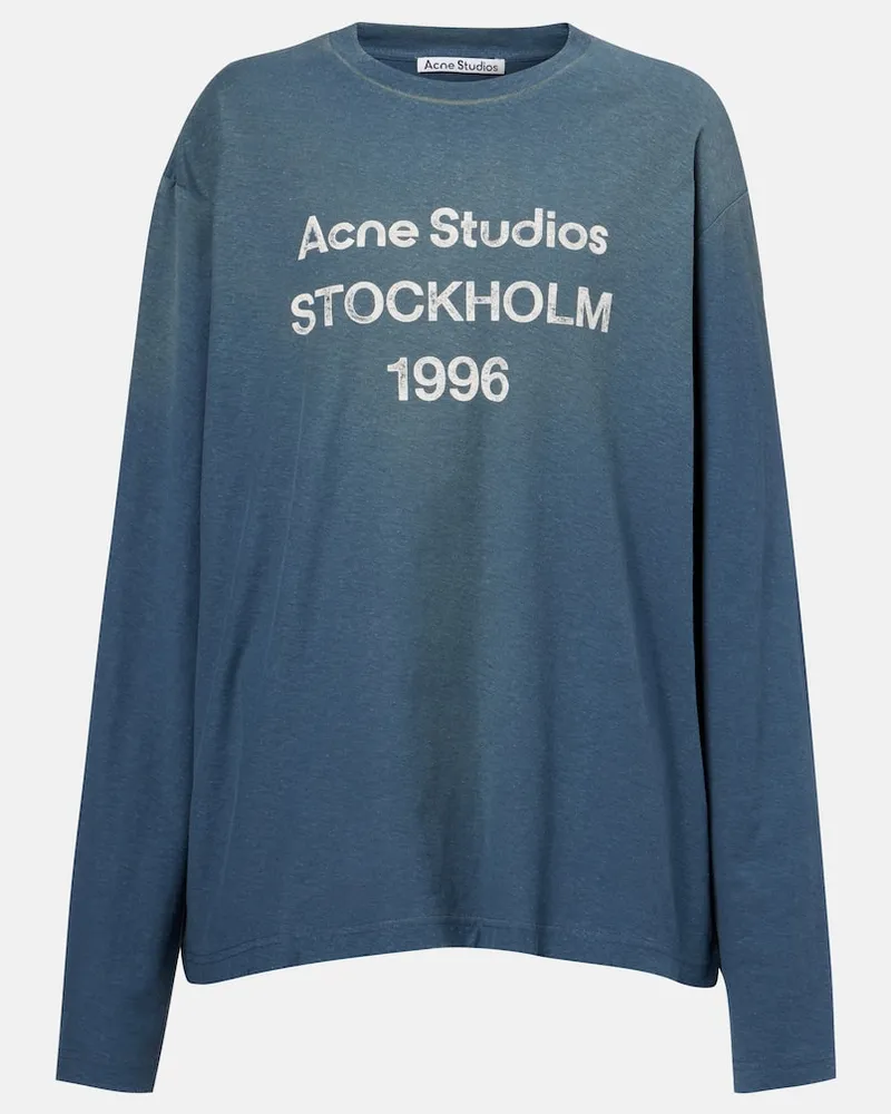 Acne Studios Longsleeve aus Jersey Blau