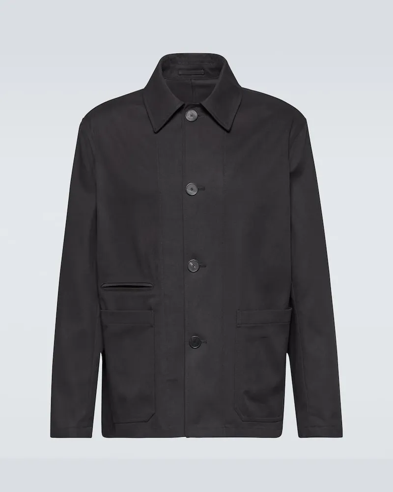 Lanvin Jacke aus einem Baumwollgemisch Schwarz
