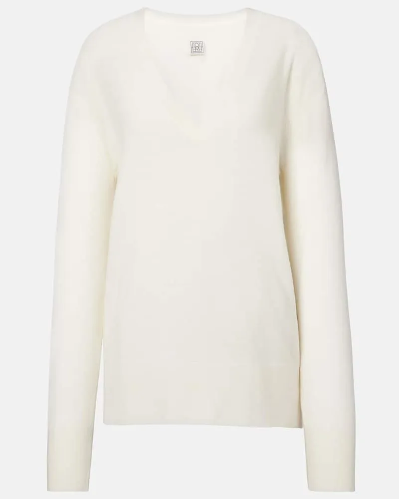 Totême Pullover aus Kaschmir Weiß