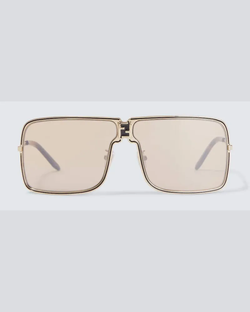 Fendi Eckige Sonnenbrille Fendiness Gold