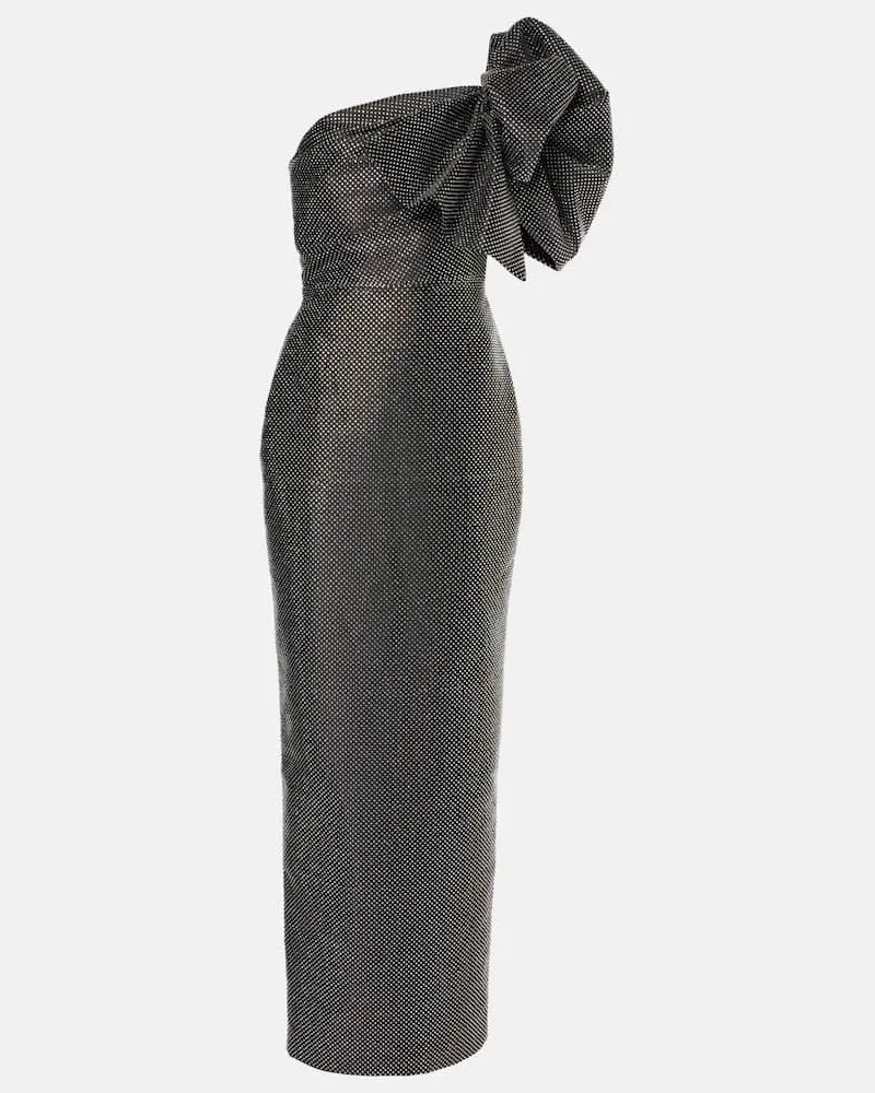 Solace London Maxikleid Candi mit Kristallen Schwarz