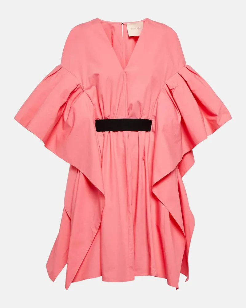 Roksanda Ilincic Minikleid aus Baumwollpopeline Rosa