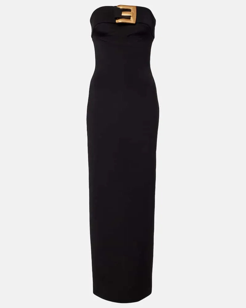 Balmain Robe aus Jersey Schwarz