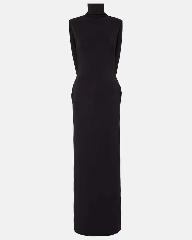 Nina Ricci Maxikleid aus Jersey Schwarz
