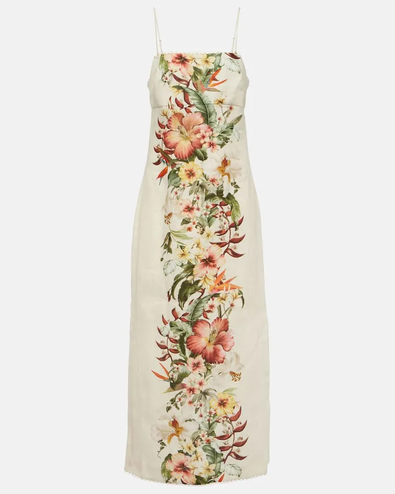 Zimmermann Maxikleid Lexi aus Leinen Beige