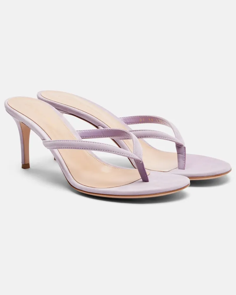 Gianvito Rossi Sandalen Calypso aus Veloursleder Lila