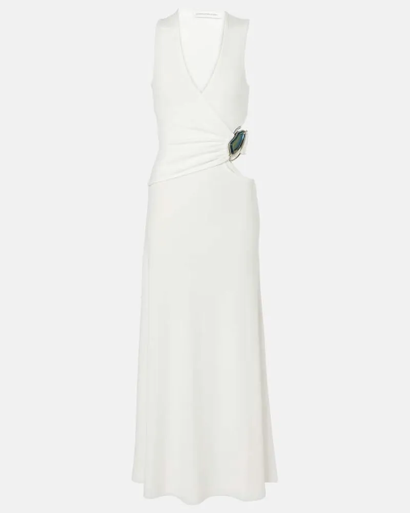 Christopher Esber Maxikleid Moodstone Weiß