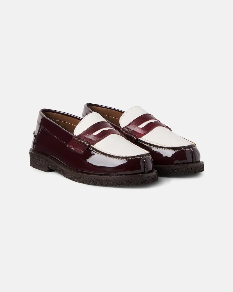 Pepe Jeans PèPè Loafers aus Leder Burgunderrot