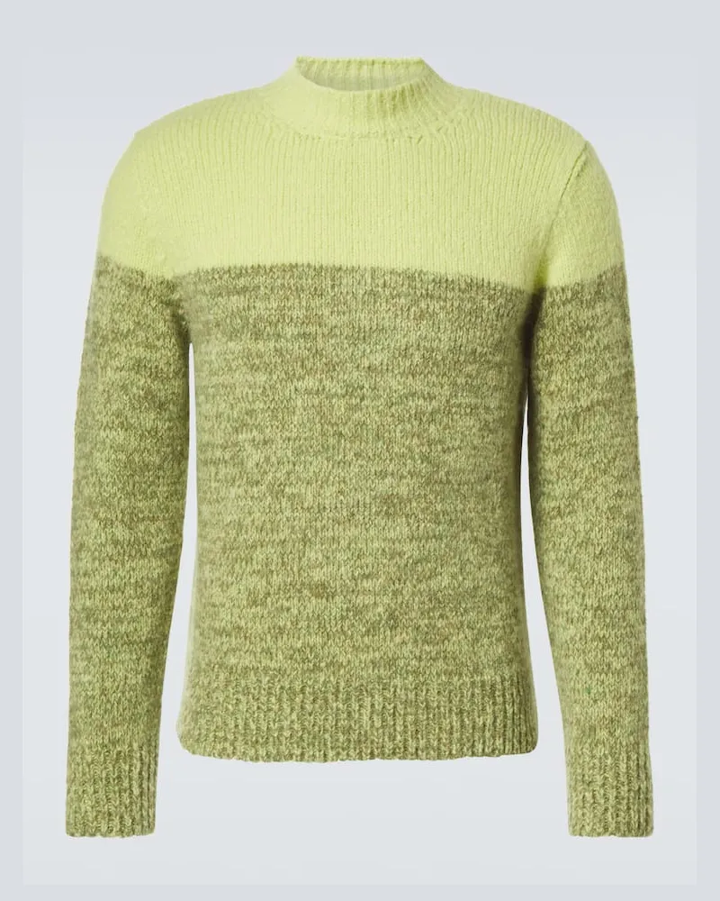 Dries van Noten Pullover aus einem Alpakawollgemisch Grün
