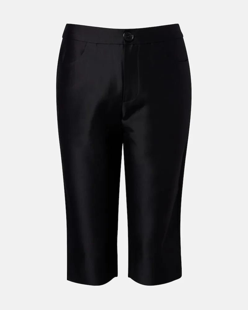 SHUSHU/TONG Shorts aus Satin Schwarz