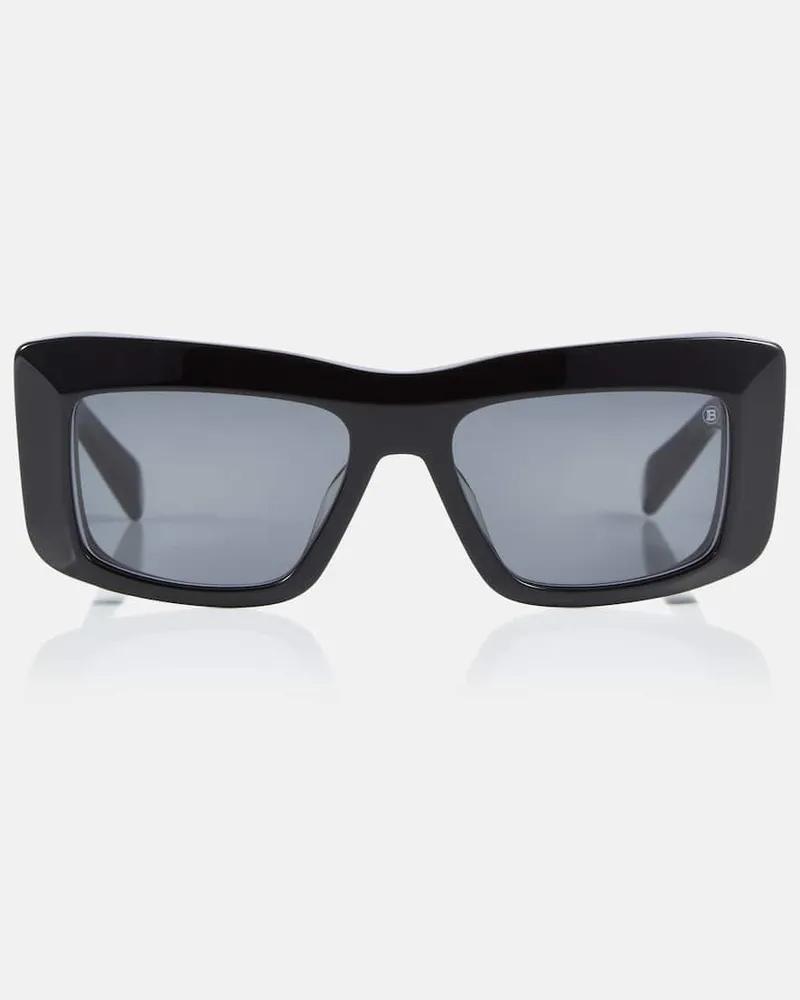 Balmain Eckige Sonnenbrille Envie Schwarz