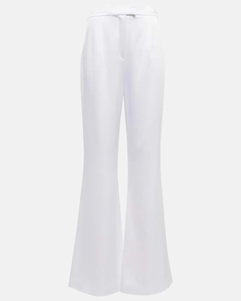 GALVAN Bridal Weite High-Rise-Hose Weiß